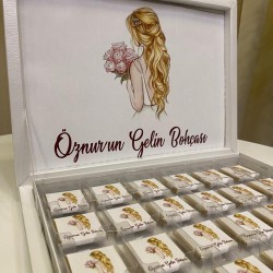 Gelin Bohça Çikolatası Kutulu İnce Madlen