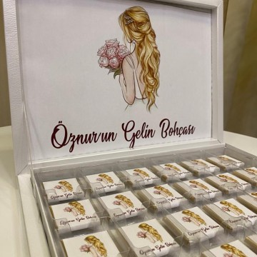 Gelin Bohça Çikolatası Kutulu İnce Madlen