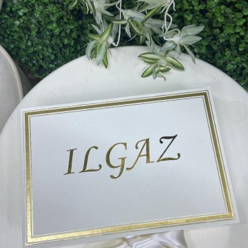 Kişiye Özel Dikdörtgen Kurdeleli Kitap Kutu Bebek Çikolatası