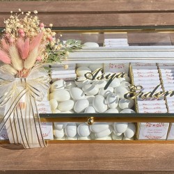 Kız İsteme Çikolatası, Söz-Nişan Çikolatası, Kişiye Özel Tasarım,Cam Kutu (Gold) Kız İsteme Çikolatası, Söz-Nişan Çikolatası, Kişiye Özel Tasarım,Cam Kutu (Gold)