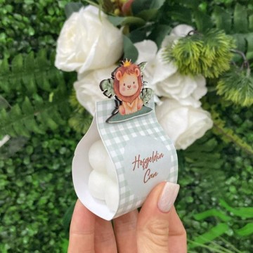 Ahşap Figürlü Bubble Mum Hediyelik,Bebek Hediyeliği 