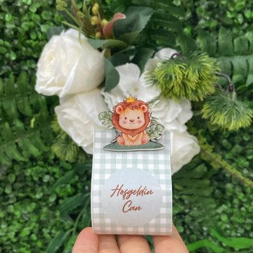 Ahşap Figürlü Bubble Mum Hediyelik,Bebek Hediyeliği 