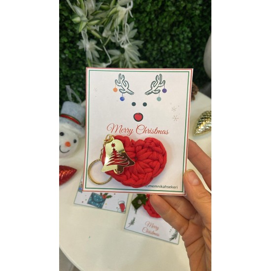 Kalpli Örgü Yılbaşı Anahtarlık, Yılbaşı Hediyesi Pleksi Figürlü Anahtarlık Kalpli Örgü Yılbaşı Anahtarlık, Yılbaşı Hediyesi Pleksi Figürlü Anahtarlık