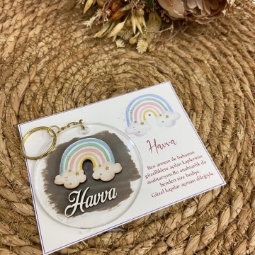 Şeffaf Epoksi Bebek Hediyeliği, Bebek Magneti, Hastane Hediyeliği