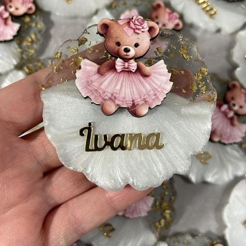 Ahşap Figürlü Epoksi Magnet, Bebek Hediyeliği