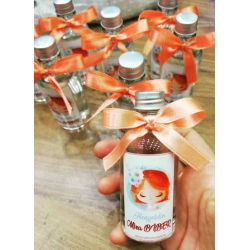 Cam Kolonya Şişesi , Bebek Figürlü, Kurdele Detaylı Limon Kolonyası