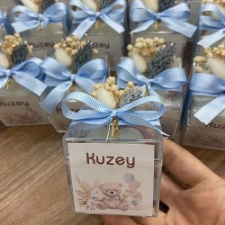 Bubble Mum Bebek Hediyeliği, Mavi Fiyonk Süslemeli