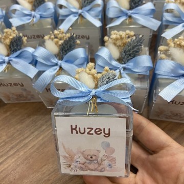 Bubble Mum Bebek Hediyeliği, Mavi Fiyonk Süslemeli