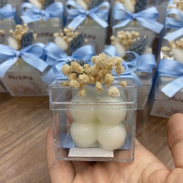 Bubble Mum Bebek Hediyeliği, Mavi Fiyonk Süslemeli