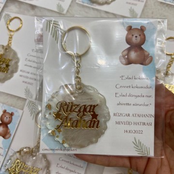 Pleksi İsimli Epoksi Anahtarlık