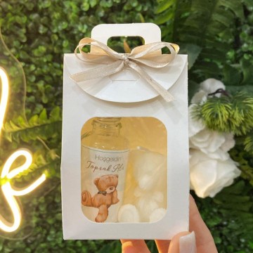 Kutu Tasarımlı Bebek Kolonyası, Ayıcık  Mum Hediyelik