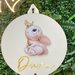 Bebek Tavşan Ahşap Model Kapısüsü