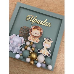 Safari Konsept Ahşap Bebek Kapı Süsü Safari Konsept Ahşap Bebek Kapı Süsü