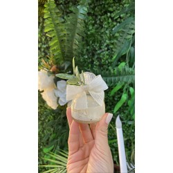 Cam Şişe Nikah Şekeri, Yapay Süslemeli, Naturel Tasarım Cam Şişe Nikah Şekeri, Yapay Süslemeli, Naturel Tasarım