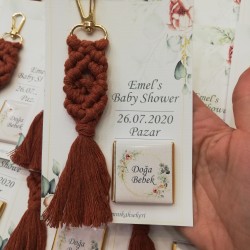 Makrome Anahtarlık İnce Madlen,Bebek Hediyeliği,Nikah Şekeri Makrome Anahtarlık İnce Madlen,Bebek Hediyeliği,Nikah Şekeri