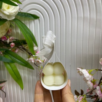 Kişiye Özel Kartlı Bubble Mum Nikah Hediyeliği